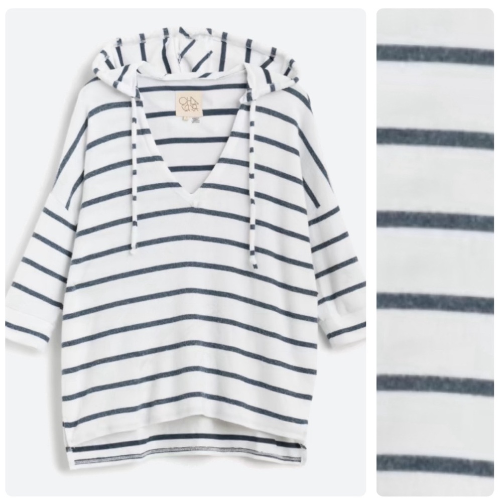 Chaser Olsenn Brushed Hooded Knit Top